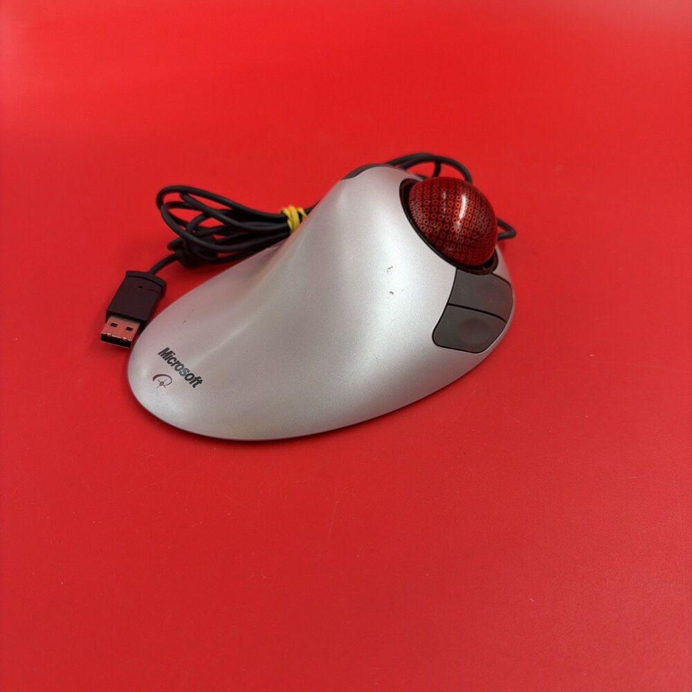 Microsoft Trackball Explorer 1.0 Mouse PS2/USB Compatible X05-87473 Tested Works